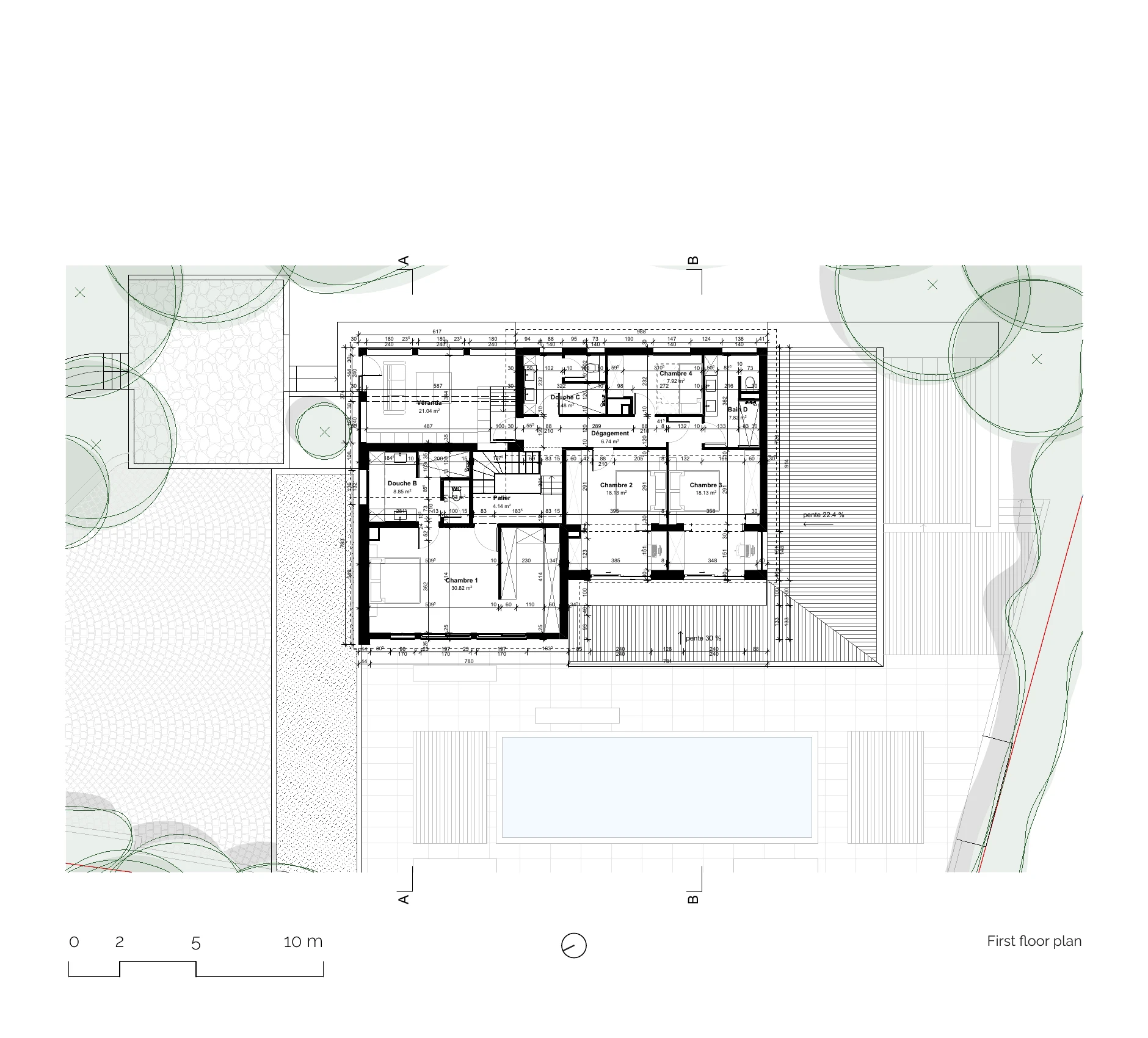 First floor plan · Favre+Guth
